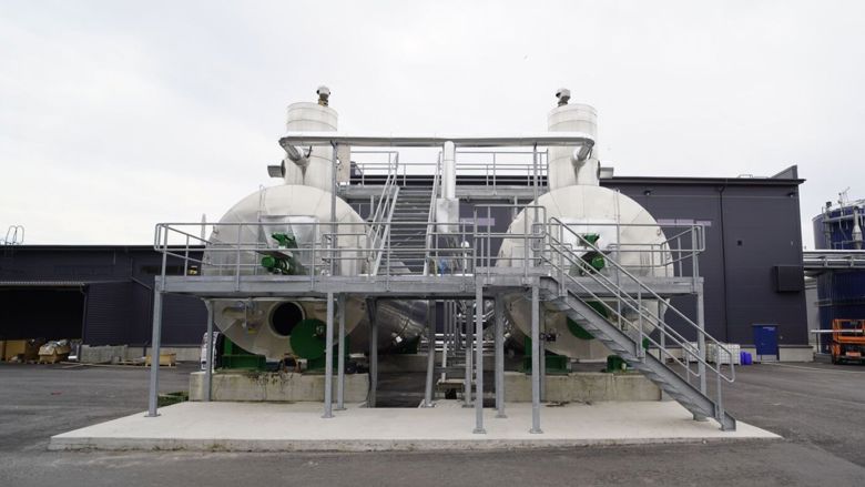 Ämmässuon ekoteollisuuskeskuksen mädätetankki.