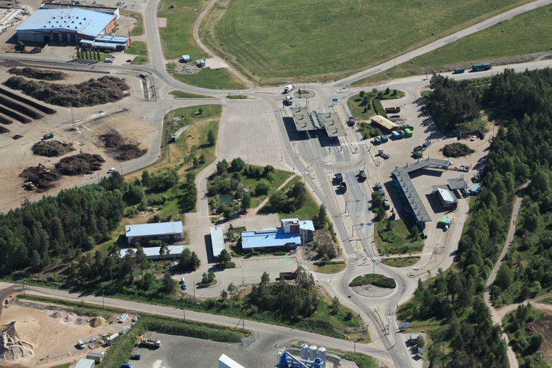 Ilmakuva Ämmässuon ekoteollisuuskeskuksesta vuonna 2018.